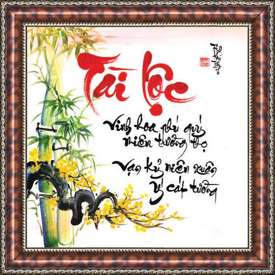 10+ mẫu chữ thư pháp tài lộc đem lại may mắn cho gia chủ 21 Tranh nghệ thuật về chữ tài lộc