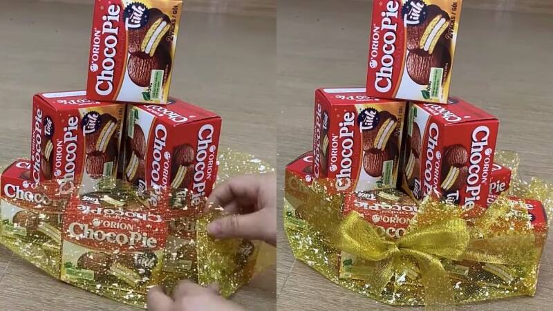 20+ mẫu tháp bánh tài lộc trưng tết cực đẹp và cách làm 26 Gói tháp bánh