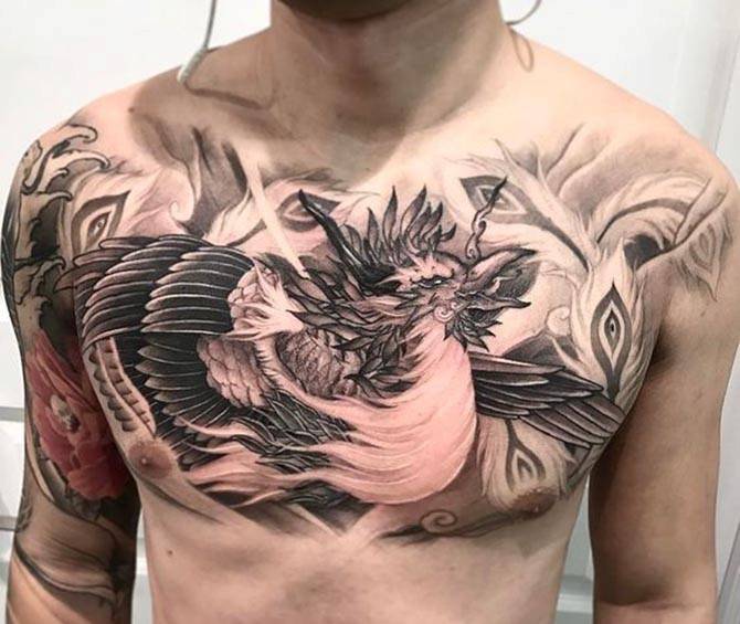 30+ hình xăm mệnh kim phong thủy đẹp cho nam, nữ 49 (Hình xăm phượng hoàng quyền lực, sức mạnh vô biên)