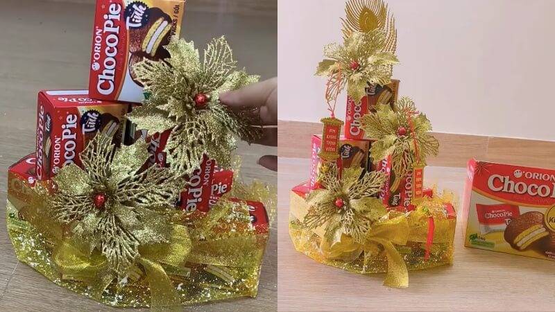 Hướng dẫn cách làm tháp tài lộc trưng Tết đẹp, ý nghĩa 30 Trang trí tháp bánh
