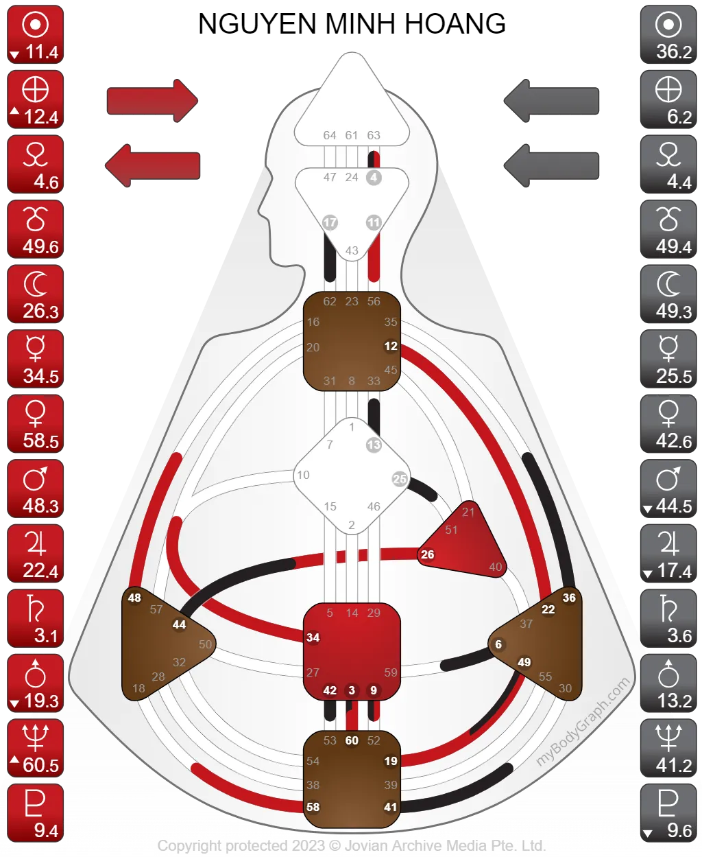 Cách đọc 9 trung tâm năng lượng trong Human Design Chart chi tiết 19 myBodyGraph NGUYEN MINH HOANG